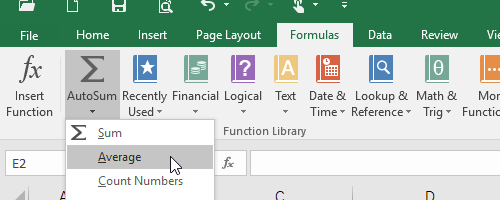 find the average in excel 2011 for mac